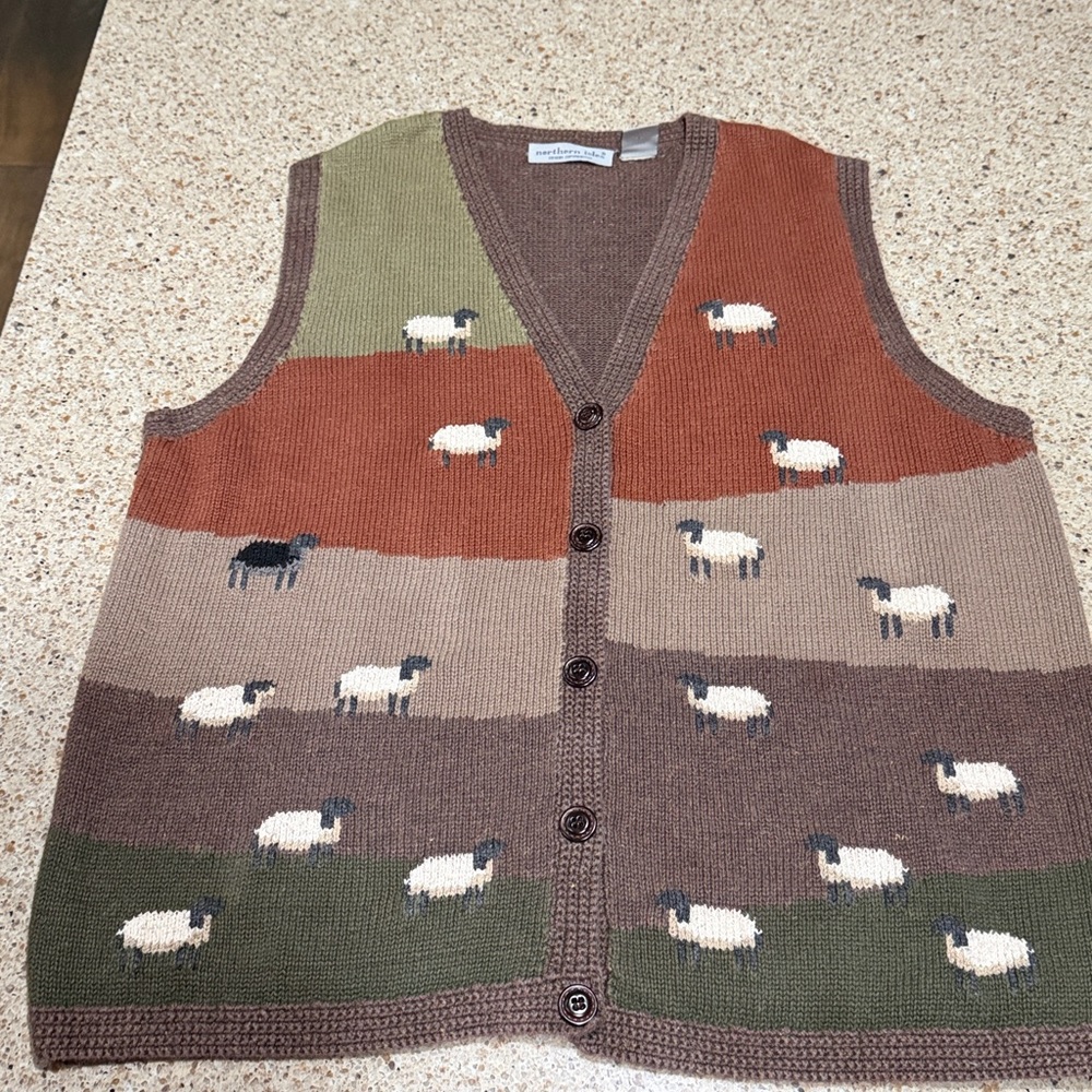 Northern Isles Color Block Black Sheep Be Different knit sweater vest